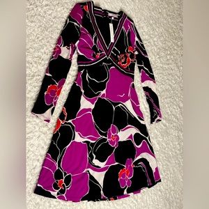 Trina Turk Flora Fuschia Pink Flare Dress